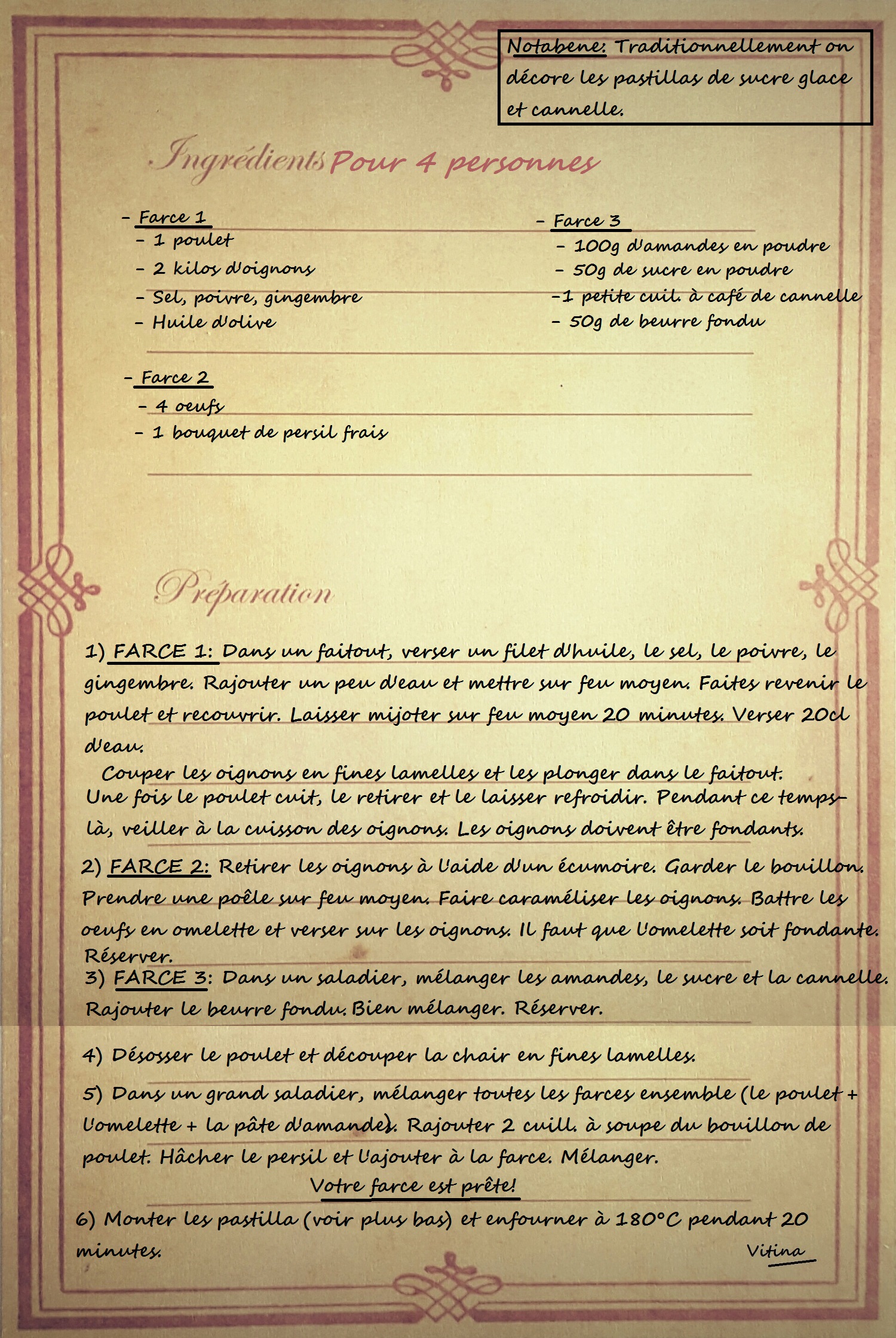 Pastilla poulet amandes
