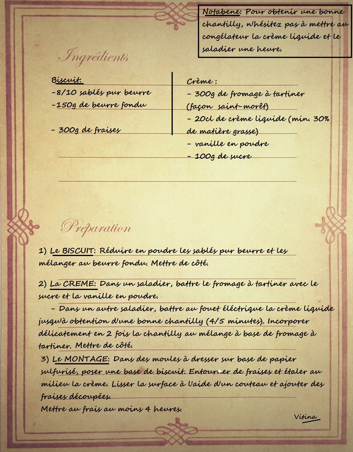 Prép cheesecake fraises